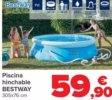Oferta de Bestway - Piscina Hinchable   por 59,9€ en Carrefour