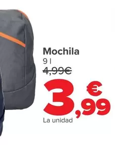 Oferta de Mochila por 3,99€ en Carrefour