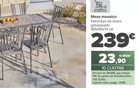 Oferta de Mesa Mosaico por 239€ en Carrefour