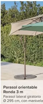 Oferta de Parasol Orientable Ronda 3m por 69€ en Carrefour