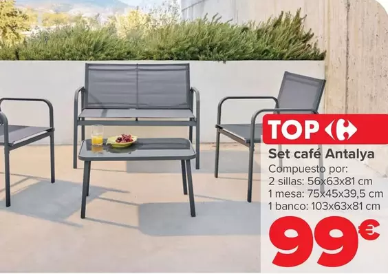 Oferta de Set Café Antalya por 99€ en Carrefour