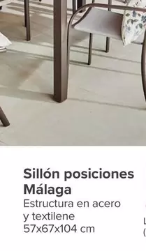 Oferta de Sillon Posiciones Málaga por 55€ en Carrefour