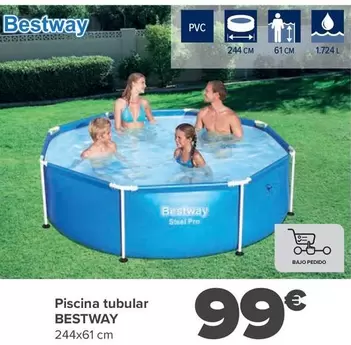 Oferta de Bestway - Piscina Tubular por 99€ en Carrefour