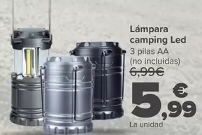 Oferta de Lámpara Camping Led por 5,99€ en Carrefour