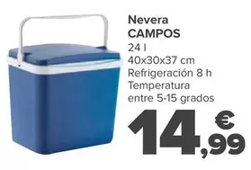 Oferta de Campos - Nevera  por 14,99€ en Carrefour