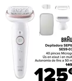 Oferta de Braun - Depiladora SEPIL9 SES9-030 por 125€ en Carrefour