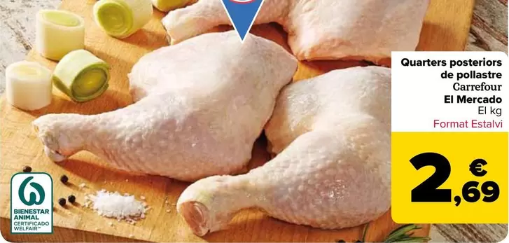 Oferta de Carrefour  - Traseros De Pollo El Mercado por 2,69€ en Carrefour
