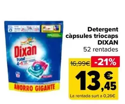Oferta de Dixan - Detergente Cápsulas Triocaps   por 13,45€ en Carrefour