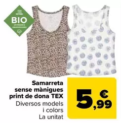 Oferta de Tex - Camiseta Sin Mangas Print Mujer  por 5,99€ en Carrefour