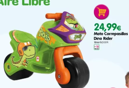 Oferta de Moto Correpasillos Dino Rider por 24,99€ en Don Dino