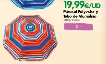 Oferta de Parasol Polyester Y Tubo De Aluminio por 19,99€ en Don Dino