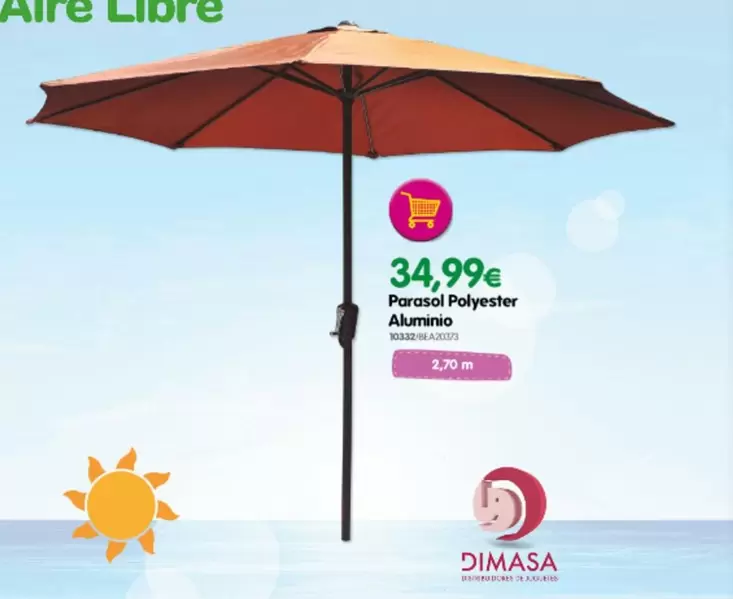 Oferta de Parasol Polyester Aluminio por 34,99€ en Don Dino