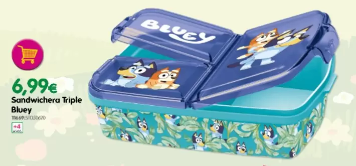 Oferta de Bluey - Sandwichera Triple  por 6,99€ en Don Dino
