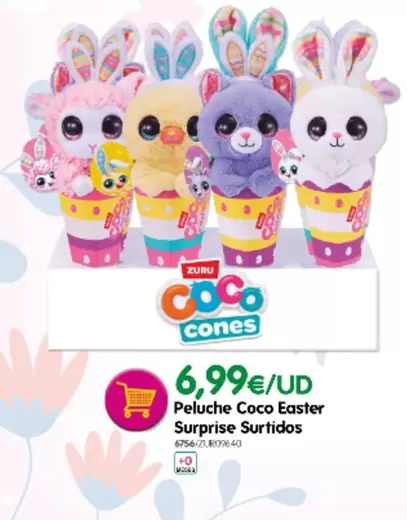 Oferta de Peluche Coco Easter Surprise Surtidos por 6,99€ en Don Dino