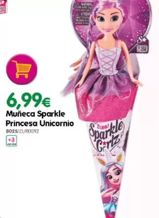 Oferta de Zuru - Muneca Sparkle Princesa Unicornio por 6,99€ en Don Dino