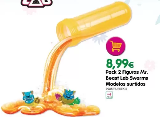 Oferta de Pack 2 Figuras Mr. Beast Lab Swarms Modelos Surtidos por 8,99€ en Don Dino