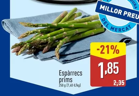 Oferta de Espàrrecs Prims por 1,85€ en ALDI