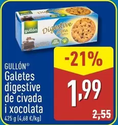 Oferta de Gullón - Galetes Digestive De Civada I Xocolata  por 1,99€ en ALDI