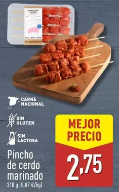 Oferta de Pincho De Cerdo Marinado por 2,75€ en ALDI