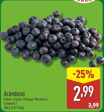 Oferta de Arándano por 2,99€ en ALDI