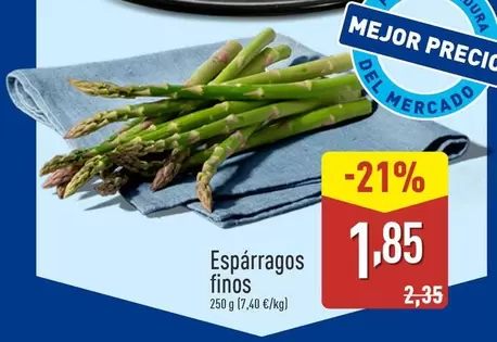 Oferta de Esparragos Finos por 1,85€ en ALDI