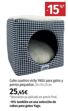 Oferta de Vichy - Cubo Cuadros  Para Gatos Y Perros Pequenos por 25,45€ en El Corte Inglés