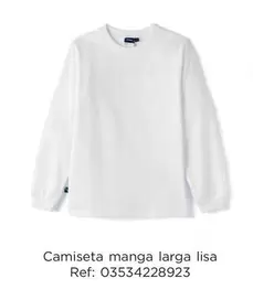 Oferta de Camiseta Manga Larga Lisa en El Corte Inglés