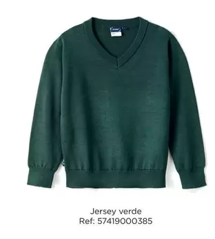 Oferta de Jersey Verde en El Corte Inglés