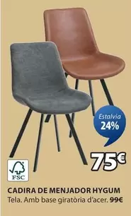 Oferta de Cadira De Menjador Hygum por 75€ en JYSK