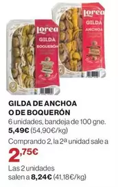 Oferta de Lorea - Gilda De Anchoa O De Boquerón por 5,49€ en Hipercor