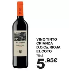 Oferta de El Coto - Vino Tinto Crianza D.o.ca. Rioja por 5,95€ en Supercor