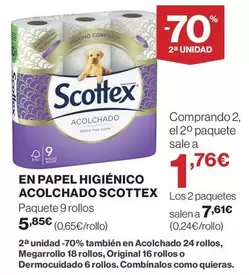 Oferta de Scottex - En Papel Higienico Acolchado por 5,85€ en Supercor