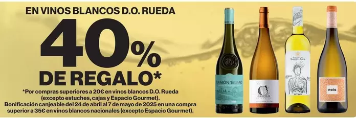 Oferta de En Vinos Blancos D.o. Rueda en El Corte Inglés