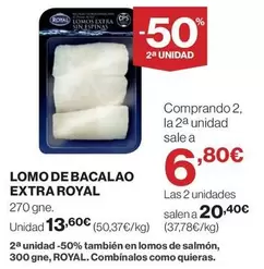 Oferta de Royal - Lomo De Bacalao Extra por 13,6€ en El Corte Inglés
