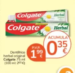 Oferta de Colgate - Dentífrico Herbal Original por 1,99€ en Consum