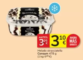 Oferta de Consum - Helado Stracciatella por 3,1€ en Consum