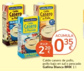 Oferta de Gallina Blanca - Caldo Casero De Pollo por 2,2€ en Consum