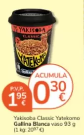 Oferta de Gallina Blanca - Yakisoba Classic Yatekomo por 1,95€ en Consum