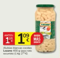 Oferta de Lozano - Alubias Blancas Cocidas por 1,09€ en Consum