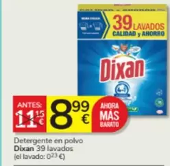 Oferta de Dixan - Detergente En Polvo por 8,99€ en Consum