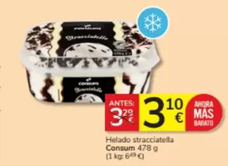 Oferta de Consum - Helado Stracciatella por 3,1€ en Consum