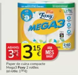 Oferta de Foxy - Paper De Cuina Compacte Mega3 por 3,15€ en Consum