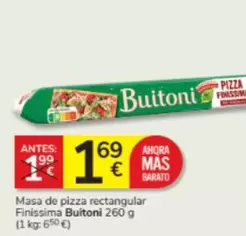 Oferta de Buitoni - Masa De Pizza Rectangular Finissima por 1,69€ en Consum