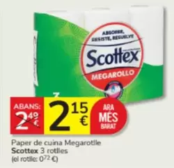 Oferta de Scottex - Paper De Cuina Megarotlle por 2,15€ en Consum