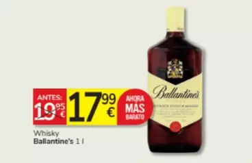 Oferta de Ballantine's - Whisky por 17,99€ en Consum