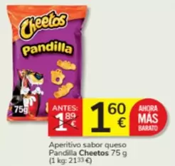 Oferta de Cheetos - Aperitivo Sabor Queso Pandilla por 1,6€ en Consum