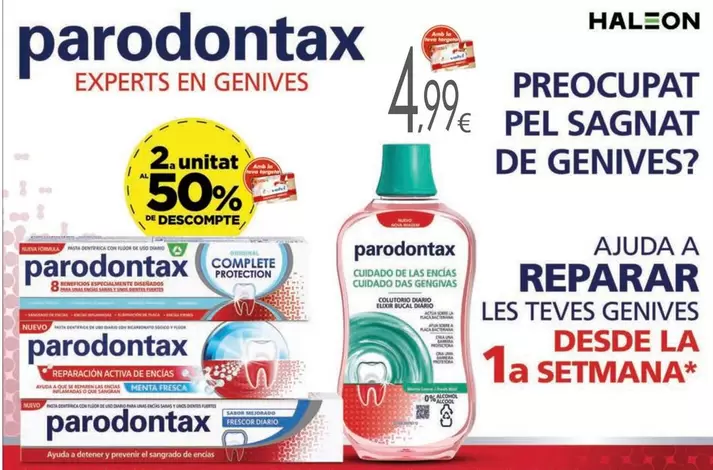 Oferta de Parodontax - Experts En Genives por 4,99€ en Valvi Supermercats