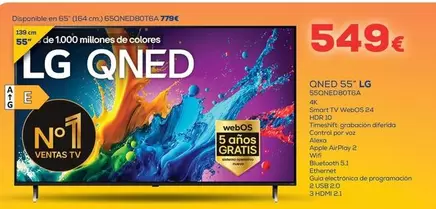 Oferta de LG - Qned 55" 55qned8qta por 549€ en Milar