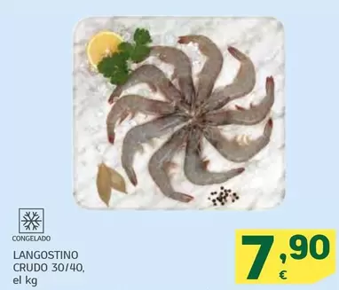 Oferta de Langostino Crudo 30/40 por 7,9€ en HiperDino