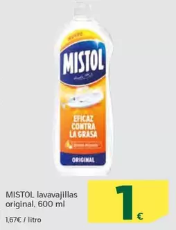 Oferta de Mistol - Lavavajillas Original por 1€ en HiperDino